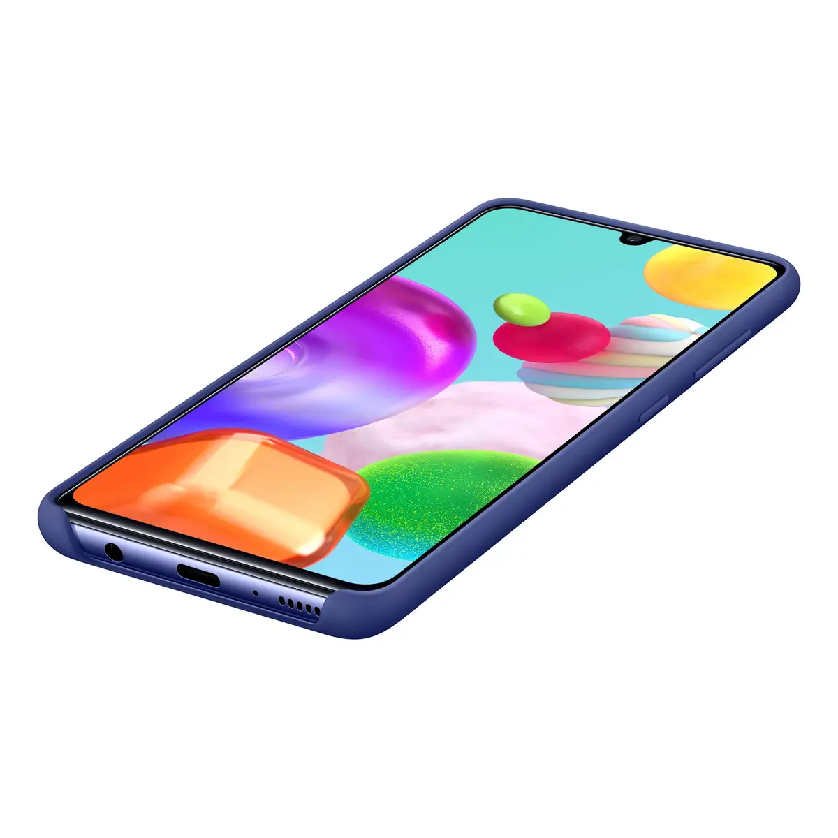 Силиконовый чехол Samsung для Galaxy A41 - синий Photo 4