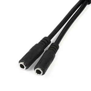 Headset adapter StarTech MUYHSMFF — 3.5mm 4-position male to 2× 3.5mm 3-position female, 0.2 m, black