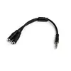 StarTech MUYHSMFF austiņu adapteris 3,5 mm TRRS → 2× TRS Photo 2