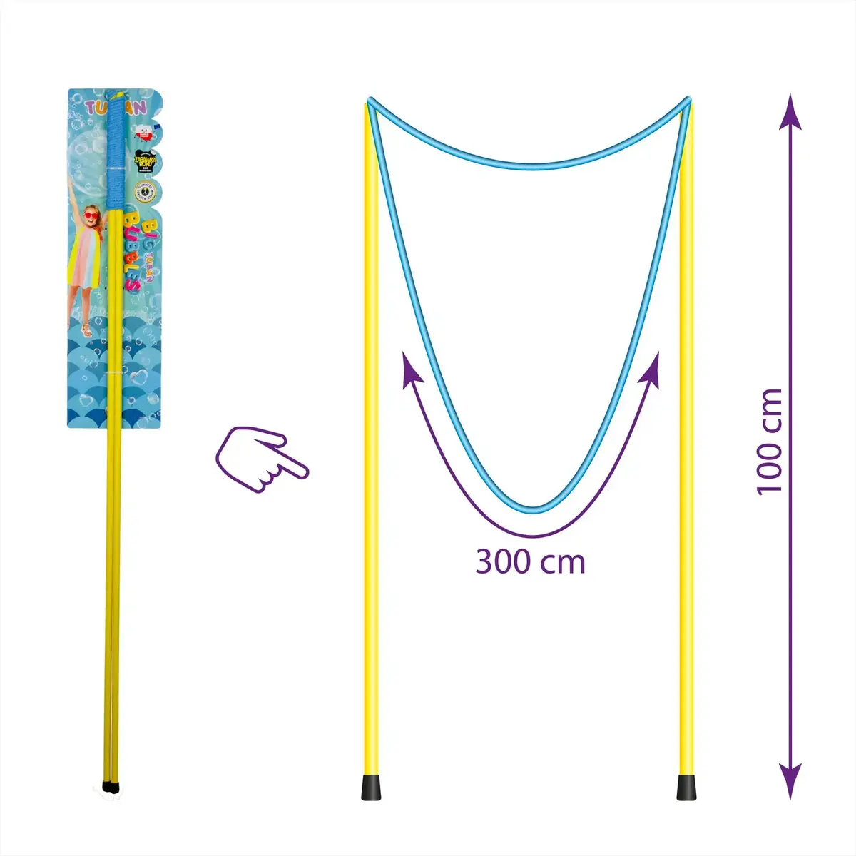 Мыльная палочка TUBAN GIANT BUBBLE WAND PRO 100 см Photo 2