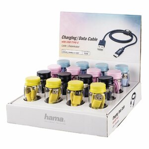 Hama 00183211 USB cable 0.6 m USB 2.0 USB A USB C Blue, Rose, Yellow