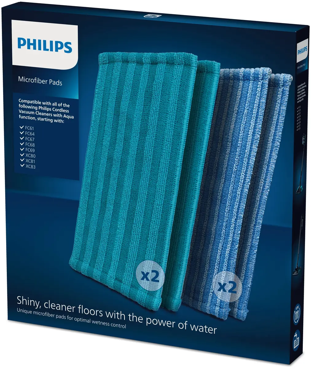Philips XV1700/01 Mikrošķiedras uzgaļi mopam universāliem