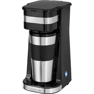 Drip coffee maker CLATRONIC KA 3733 — 0.4 L water tank, 1-cup stainless steel countertop machine