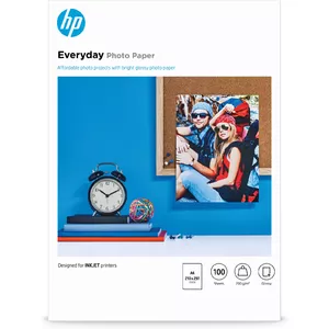 HP ikdienas daļēji glancēts fotopapīrs-100 lapas/A4/210 x 297 mm