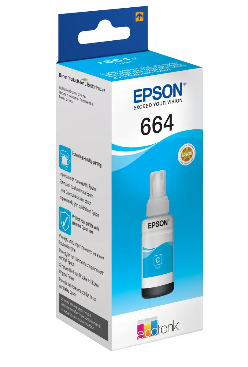 Epson 664 EcoTank Cyan tintes pudele