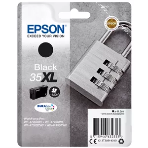 Cartridge Epson Padlock Singlepack Black 35XL DURABrite Ultra Ink