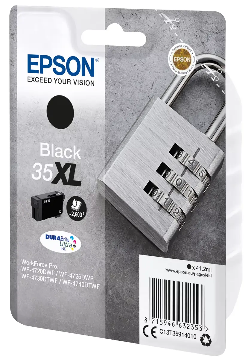 Cartridge Epson Padlock Singlepack Black 35XL Photo 2