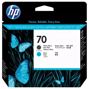 HP 70-Druckkopf Schwarz (matt) und Zyanblau mit intelligenter -Drucktechnologie tintes kārtridžs 1 pcs Matēts melns, Tirkīzzils