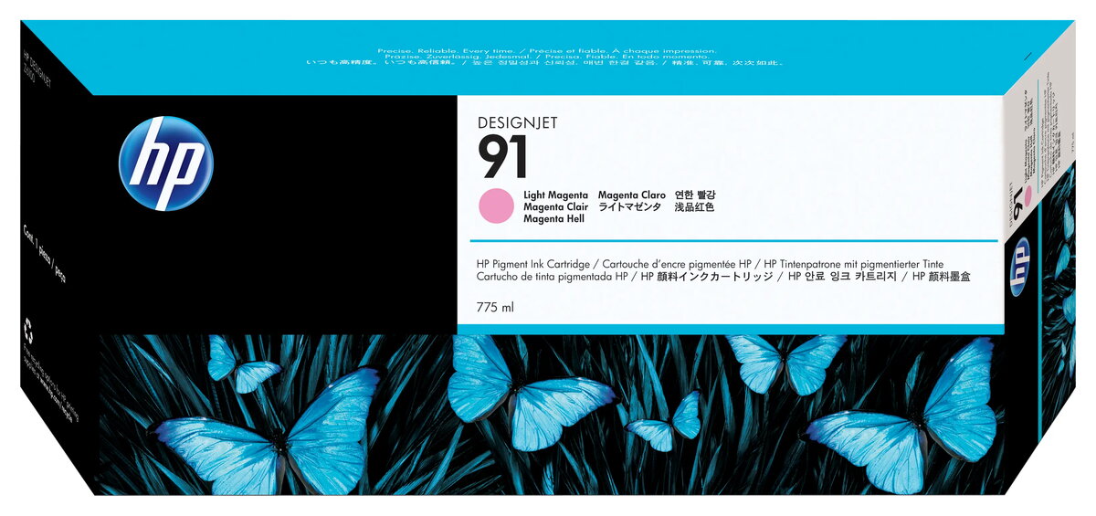 HP 91 Light Magenta DesignJet Pigmenta