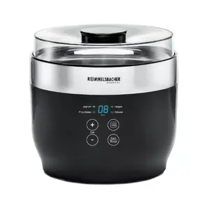 Yogurt maker Rommelsbacher JG 80 — 4 programs, 1.2 L glass containers, stainless steel/black