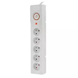 Barošanas sadalītājs ARMAC Z5 ar 5×230V kontaktligzdām, 10A, ar kabeļu organizatoru, pelēks