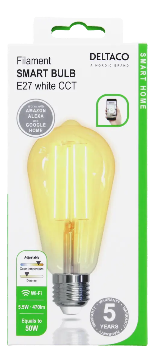 Smart bulb Deltaco SH-LFE27ST64 Photo 4
