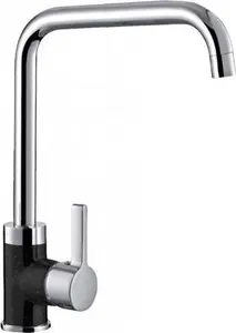 Kitchen faucet PYRAMIS SILVIO DUO black — single-handle mixer, swivel spout, matte black finish