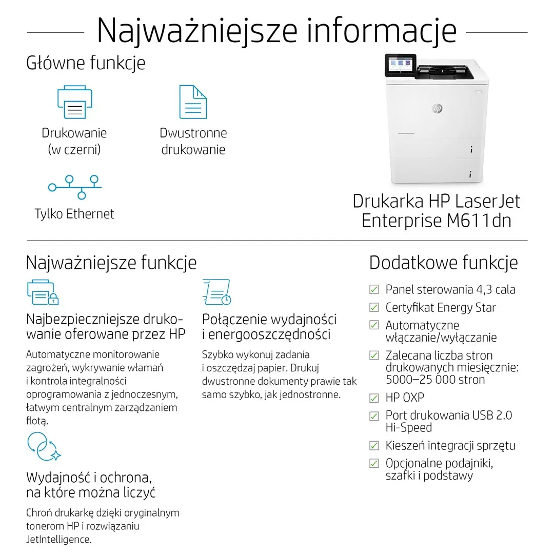 Принтер HP LaserJet Enterprise M611dn Photo 7