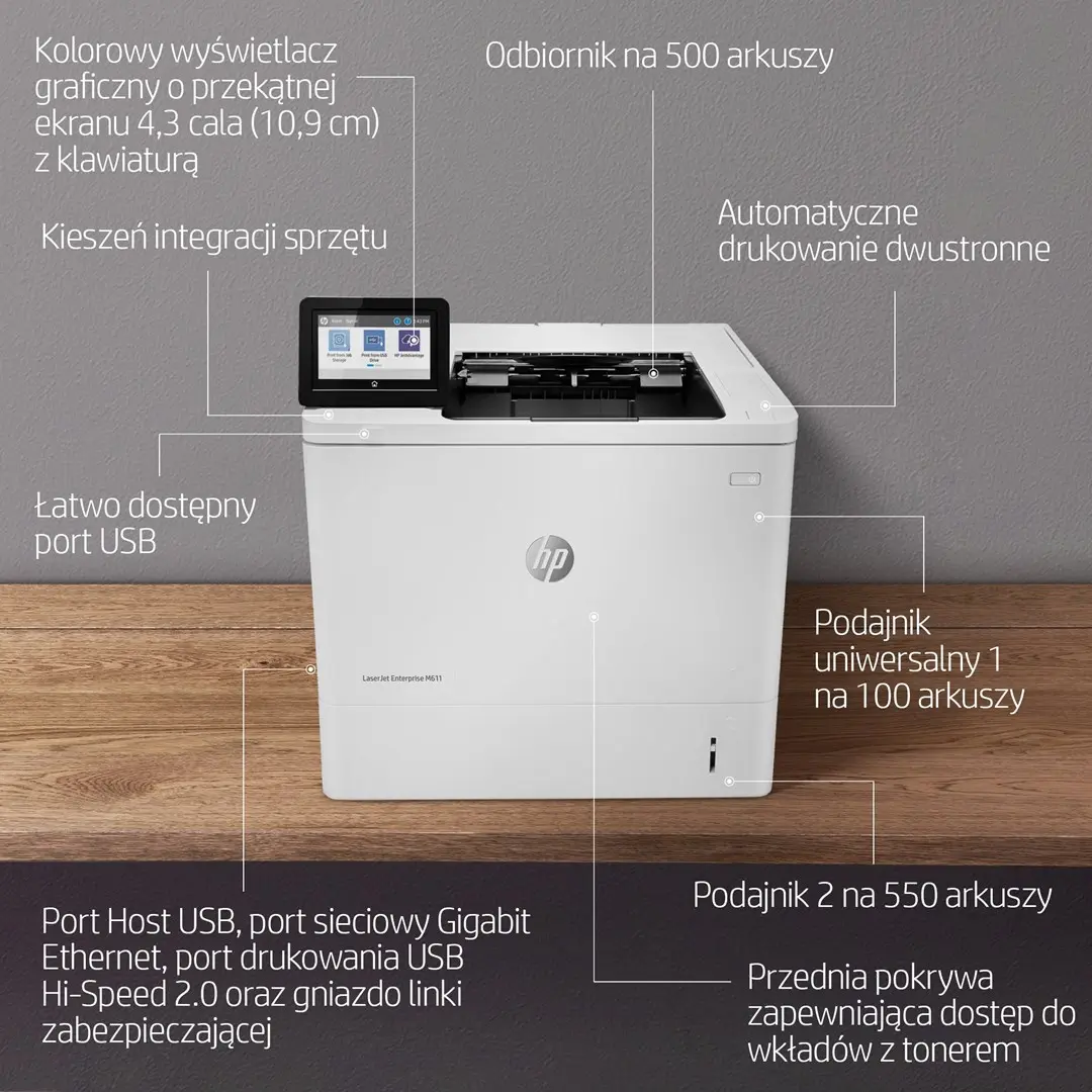 Принтер HP LaserJet Enterprise M611dn Photo 9