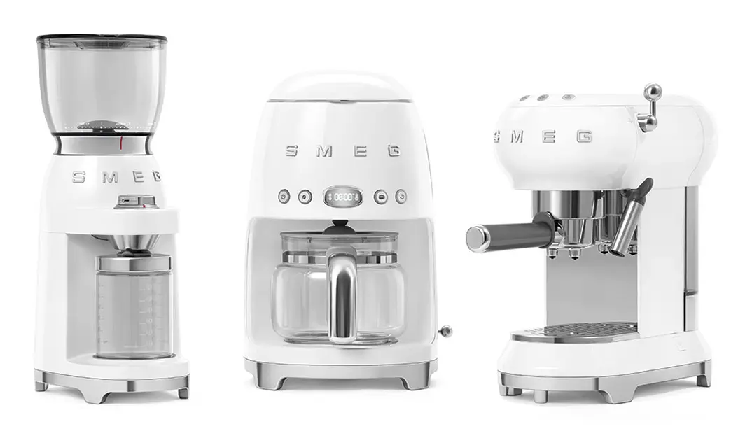 Smeg 50's Style CGF01WHEU kafijas dzirnaviņas baltas Photo 6