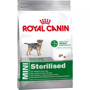 Сухой корм для собак Royal Canin MINI Sterilised — взрослые малые породы 8 кг, с курицей, уход за зубами, контроль веса