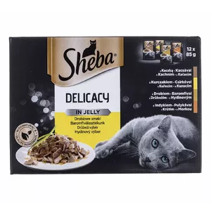 Sheba Delikatese želejā ar vistas garšu 12 x 85 g