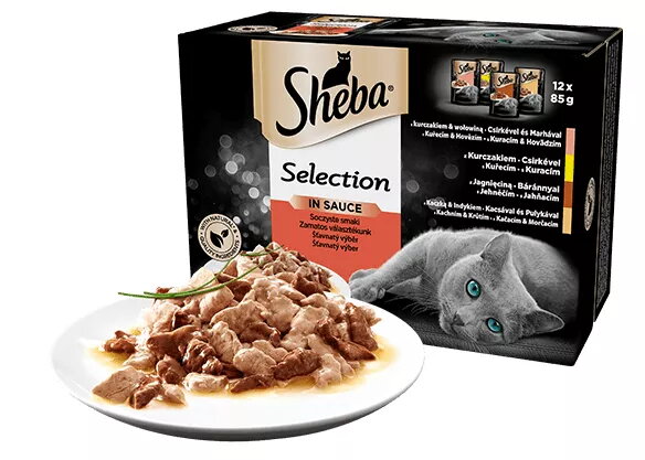 Mitrināts kaķu barība Sheba Moist, maisiņi