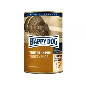 Canned Dog Food happy dog Truthahn Pur Turkey Adult 400 g