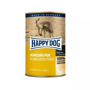 Влажный корм для собак happy dog Känguru Pur Kangaroo Adult 400 г, одно-белковая консервированная диета