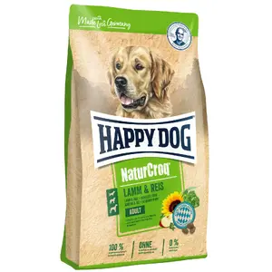 Сухой корм для собак happy dog NaturCroq Lamm & Reis 4 кг — для взрослых, ягнёнок и рис