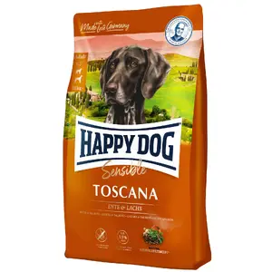 Sausais barība suņiem Happy Dog Sensible Toscana 4 kg — Pieaugušiem, Vidējām šķirnēm, Bez glutēna