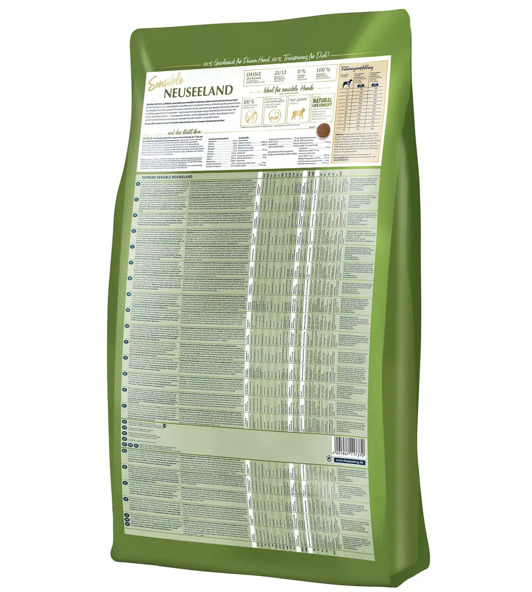happy dog Sensible Neuseeland 300 g — Pieaugušiem, jēra gaļa Photo 2
