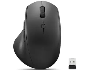 Bezvadu pele Lenovo 600 Wireless Media, optiskā, 2400 DPI, 7 pogas, labročiem, melna