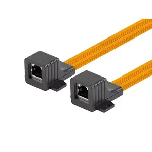 Networking cable LANBERG ADS-RJ45-RJ45-300 Cat5e patch cable 0.23 m, RJ-45 to RJ-45, Black/Orange