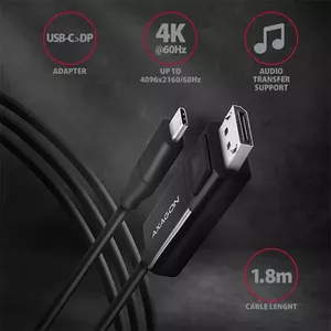 Video cable adapter USB Type-C DisplayPort Axagon RVC-DPC