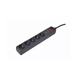 EnerGenie SPG5-C-10 surge protector Black 5 AC outlet(s) 250 V 3 m