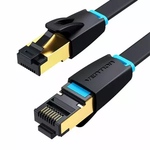 Network Cable Vention Flat Patch Cable Cat8 3m RJ45 Black