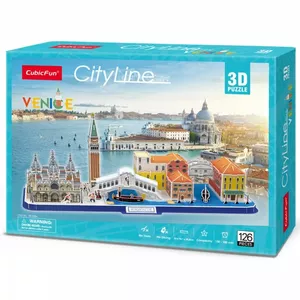 3D puzzle cubicfun City Line Venice 98 pieces — scale model of Venice landmarks