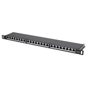 Patch Panel Intellinet Cat6a FTP 24-Port 19" 0.5U Black