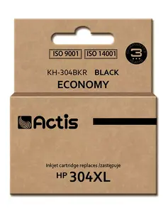 Compatible ACTIS ink cartridge KH-304BKR for HP 304XL, Black pigment ink, High (XL) yield, 20 ml