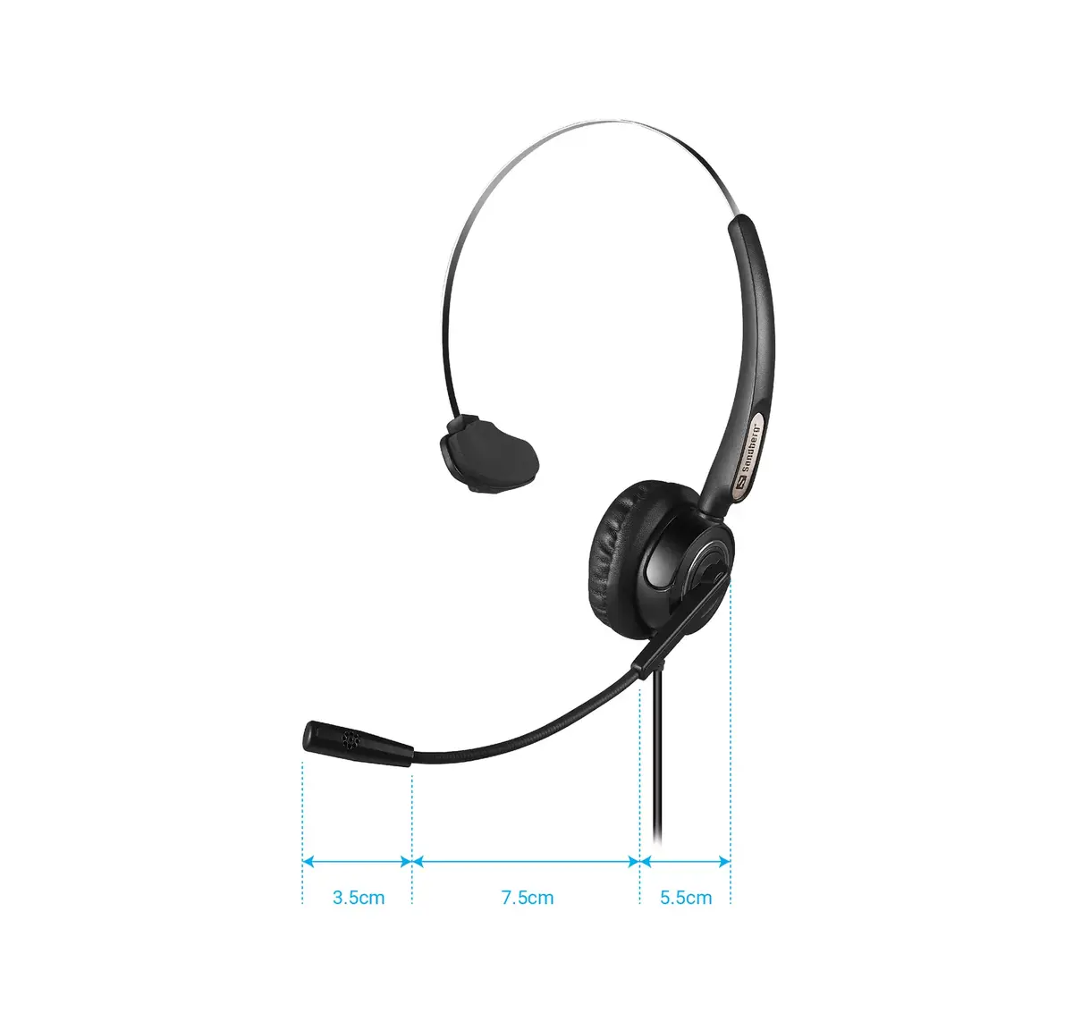 Austiņas Sandberg USB Office Headset Pro Mono Photo 3