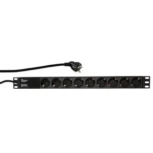 Распределитель питания ProBase PDU-9 1U, 220В, 9 розеток, пластик