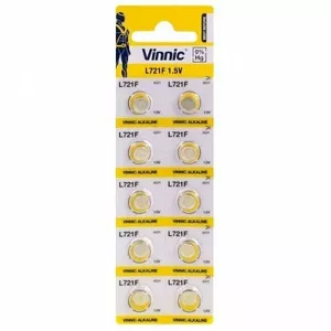 Alkaline button cell battery Vinnic G11 (LR721 / 362) pack of 10