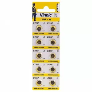 Alkaline Button Cell Batteries Vinnic G2 BATG2.VNC10 — LR726 / SR59 / 396, pack of 10