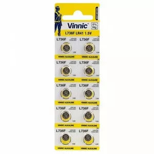 Alkaline button battery Vinnic G3 LR736 / L736 / 192 — pack of 10