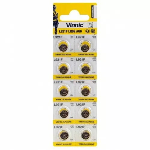 Sārmainās pogbaterijas Vinnic BATG6.VNC10 LR921