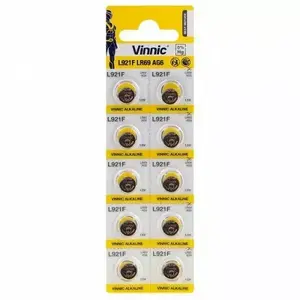 Alkaline button cell batteries Vinnic BATG6.VNC10 LR921 / SR920 / 371 pack of 10