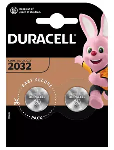 Duracell CR2032, DL2032 litija baterijas 3V iepakojumā 2gb. 59626