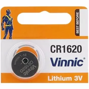 Coin cell battery Vinnic CR1620 lithium 3V, single piece