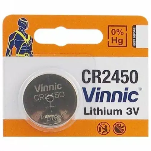 Poga-šūnu akumulators Vinnic CR2450 3V litija