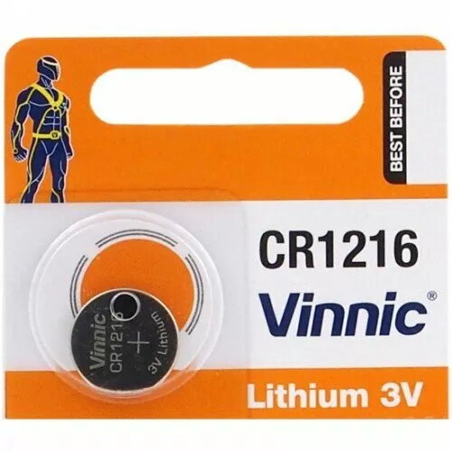 Monētas tipa akumulators Vinnic CR1216 3V