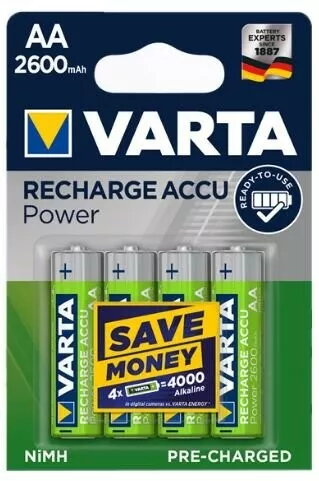 Uzlādējamas baterijas Varta READY2USE PRO Ni-MH