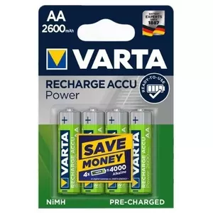 Uzlādējamas baterijas Varta READY2USE PRO Ni-MH 2600 mAh — komplekts 4 gab.