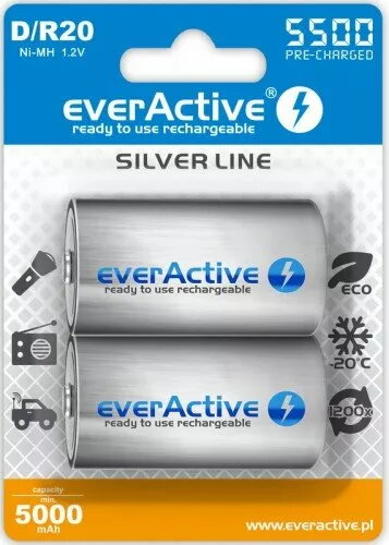 Uzlādējams Ni‑MH AA akumulators everActive AKD